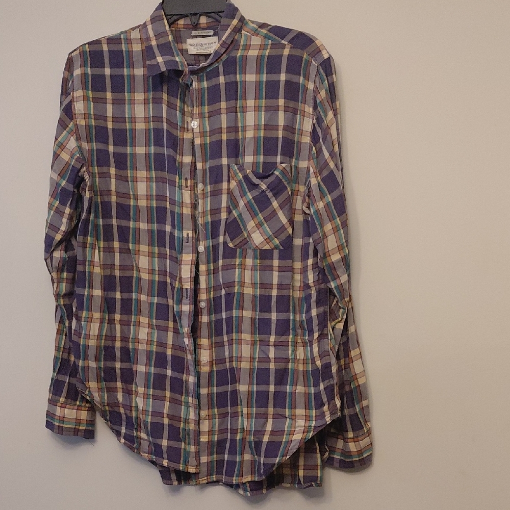 Ralph Lauren Boyfriend Multicolor Plaid Button Down Shirt